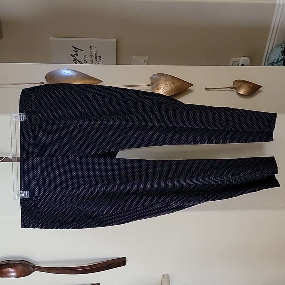 Lane Bryant The Allie Stretch Straight Pant Navy Blue w/White Flecks sz 26R NWOT